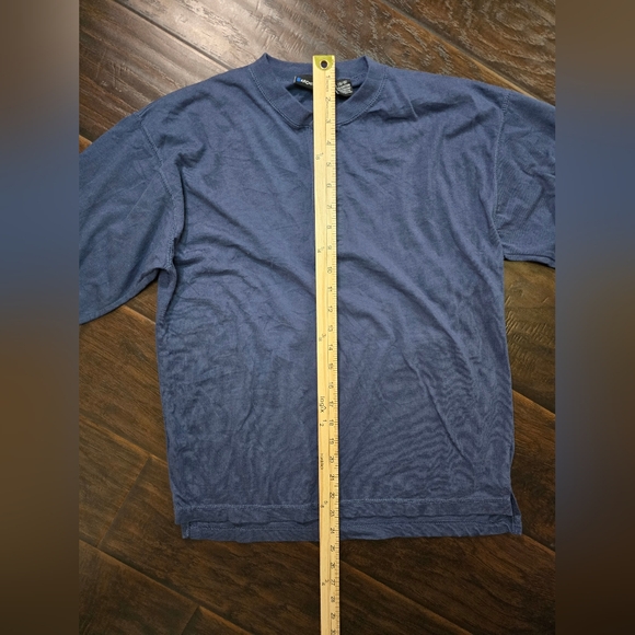 Architect Mens Blue Long Sleeve 3 Button Top Large - Picture 6 of 9